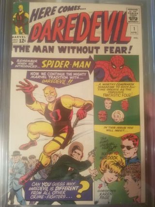 Daredevil 1 Cgc 8.  0 Vintage Marvel Comic Key 1st Dd Murdock Foggy Karen
