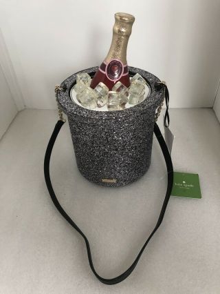 Nwt Kate Spade Champagne Bottle Ice Cube Bucket Rare With Dust Bag