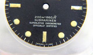 Vintage Rolex Submariner 5512 Meters First Matte Black Cream Watch Dial 3