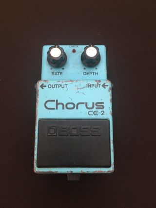 Boss Ce - 2 Chorus Green Label Mij Japan Vintage Guitar Effect Pedal