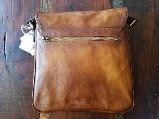Pratesi Antique Brown Italian Calf Leather Medium Men ' s Crossbody Bag 2
