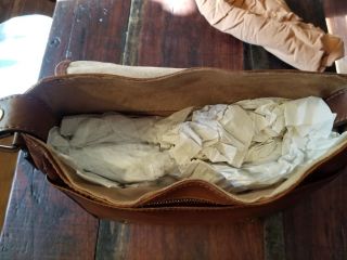 Pratesi Antique Brown Italian Calf Leather Medium Men ' s Crossbody Bag 4
