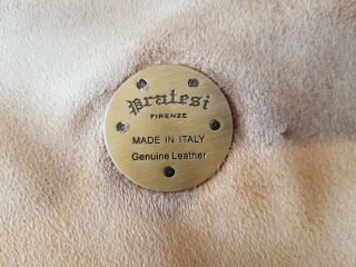 Pratesi Antique Brown Italian Calf Leather Medium Men ' s Crossbody Bag 5