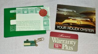 VINTAGE MEN ' S WATCH BOX AND MANUALS FOR ROLEX OYSTER 2