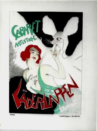 Vintage Poster Print Fledermaus Cabaret 1922 Schnackenberg