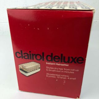 Clairol Deluxe Instant Hairsetter Model C - 40 Vintage 1978 NOS Rollers Curler 3