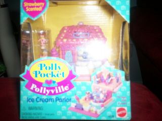 Vintage 1995 Bluebird Toys Polly Pocket Ice Cream Parlor Never Opened