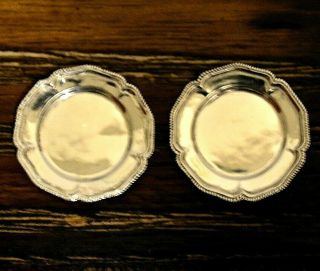 Miniature Sterling Silver Plate Pair Dollhouse 1:12 Artist Peter Acquisto