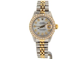 Rolex Datejust Lady 2Tone 18K Gold Stainless Steel Watch White MOP Diamond 69173 2