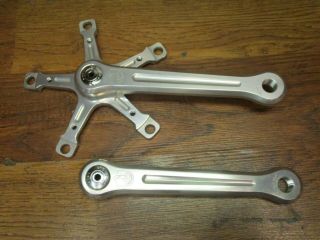 Nos Vintage Campagnolo Record 165l 144/100 Bcd Fluted Strada Crank Arm Set