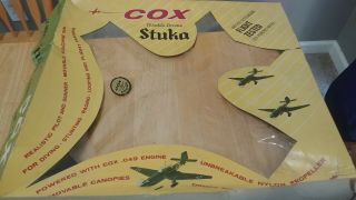 Vintage Cox Stuka JU - 87d Airplane Thimble Drome Gas Powered Green Version Rare 8