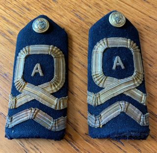 Ww2 Royal Navy Auxiliary Officer Shoulder Boards // Bullion