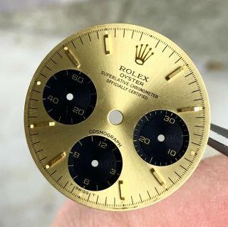 Vintage Rolex Daytona Chronograph Wristwatch DIAL ONLY for Ref.  6263/6265 gold 4