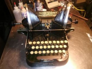 Antique 1906 No 3 Oliver Bat Wing Side Strike Dark Green Typewriter Ser 175628