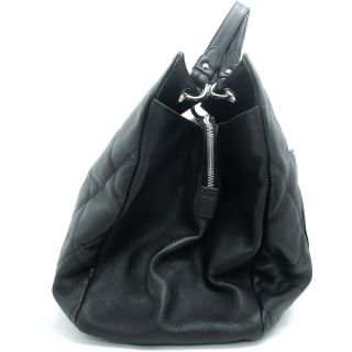 Rise - on Vintage CHANEL Black Soft Caviar Skin Leather Boston bag Tote bag 2099 3