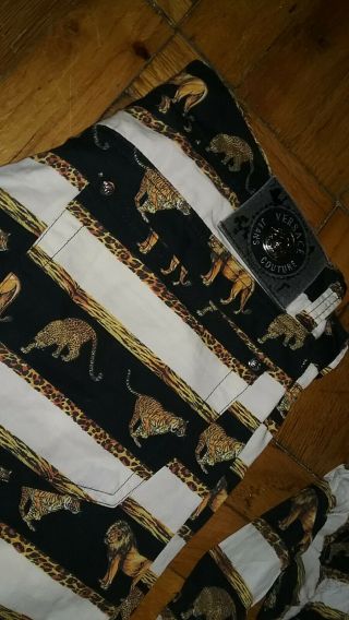 Vintage Gianni Versace Pants Men Size 36,  Lions,  Tigers,  Cheetahs And Shirt