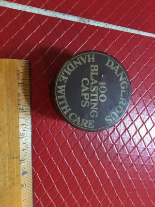 Vintage Advertising Tin Blasting Caps No.  6