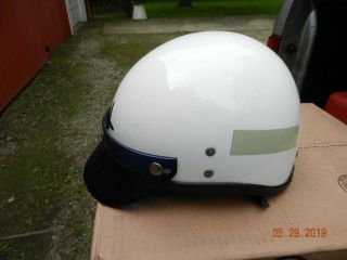 Vintage Blue Visor Buco Motorcycle Helmet Police ? Sears 7505