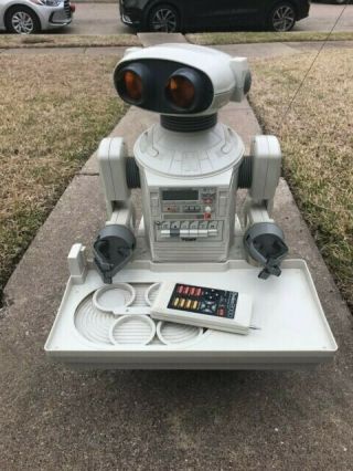 Tomy Omnibot 2000 Robot Vintage 1980’s Toy W/ Remote And Tray