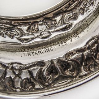 Napkin Ring Sterling Silver Ornate Ivy Vine Design 1900 3
