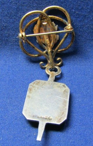 WWII Sterling Army Officer Home Front Sweetheart Brooch Pin 2