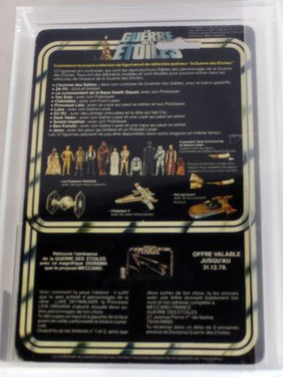 1978 Vintage Star Wars French Meccano 12 Back Chewbacca AFA80 NM 19155299 3