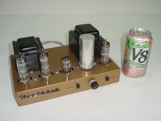 Vintage Heathkit Ua - 2 Monoblock El84 6bq5 6an8 Ez81 Gold Mono Tube Amplifier Amp