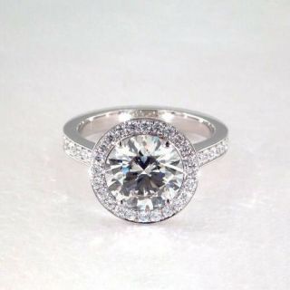 .  On Offer.  2.  25 Cts Si2 H Round Vintage Diamond Halo Engagement Ring Platinum