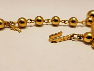 Vintage Crown Trifari Egyptian Cleopatra Dangle Statement Necklace Gold Tone 5