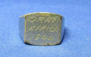 Wwii 1944 Army,  Army Air Forces,  Navy Oran Africa Ring Size 8 3/4