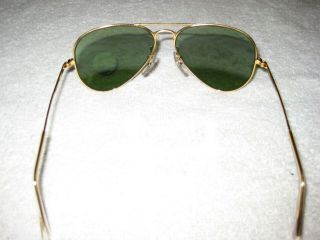 Vintage 1990 ' s B&L Ray Ban 58mm Aviator Classic With RB - 3 True Green w/ Tag 3
