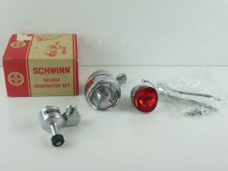 Vintage Schwinn Deluxe Light Generator Set Part 04140 Germany (not)