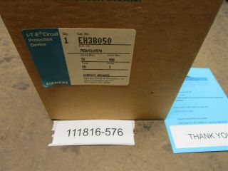 Siemens ITE EH3B050 Breaker 3 pole 50 amp 480 vac Rare 4