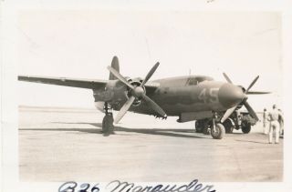 1944 Usaaf Atc 7th Fs Bismark Nd Airplane Photo 15 B - 26 Marauder