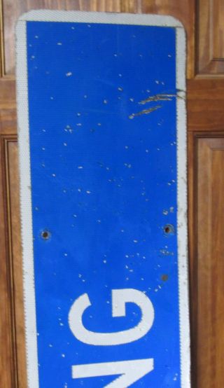 Vtg CAMPING Ahead Lge 72 x 12 Aluminum Highway/Road/Street Sign Man Cave S394 3