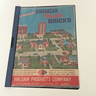 How To Build With American Plastic Bricks Picture Instruction Laminated 1962