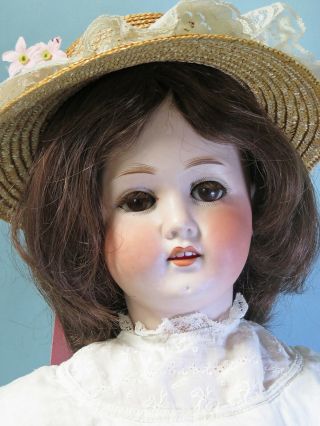German Bisque Head Doll,  24 " Tall,  Compo Body
