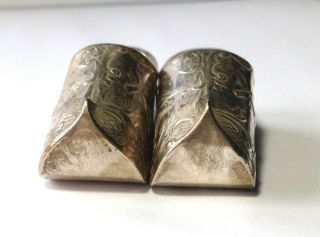 Antique ca.  1900 Solid Silver Dutch Shoe Clogs Pin Cushions 5