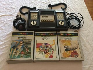 Arcadia - 2001 By Emerson Vintage Console & 3 Games
