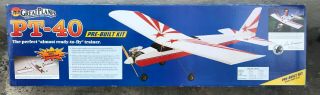 Nos Vintage Great Planes Pt - 40 Perfect Trainer Kit Usa Rc Model Airplane Nib
