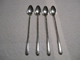 Lovely Set Of 4 Towle Candlelight Sterling Silver 8 1/8 " Iced Tea Spoons No Mono