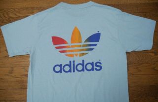 Vintage 1970’s Adidas Trefoil T Shirt Lake Woods Marathon Run Southern Oregon