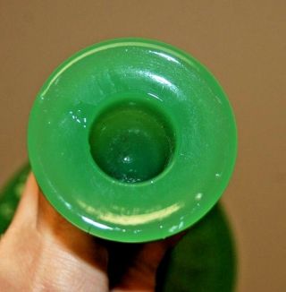 Vintage FENTON Jadeite Green Twist Candlesticks Candle Holders Glass 7