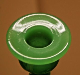 Vintage FENTON Jadeite Green Twist Candlesticks Candle Holders Glass 8