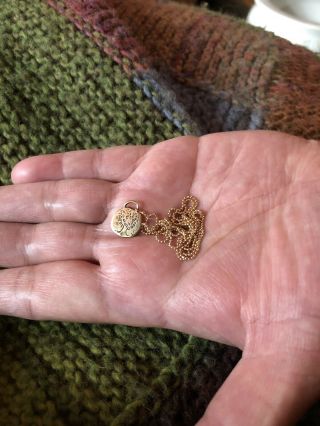 Vintage Jes Maharry 15” 14kt 3g Gold Necklace