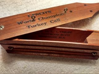 VINTAGE ML LYNCH 102 EARLY VERSION SAW CUT TURKEY CALL 5