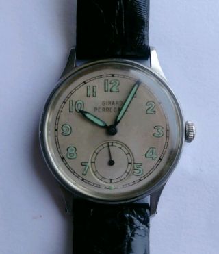 Vintage Swiss Girard Perregaux Classic Art Deco 36mm 1950c Mens