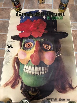 Grateful Dead Poster 1972 Poster Incredibly Rare Start Of Europe T.  693609