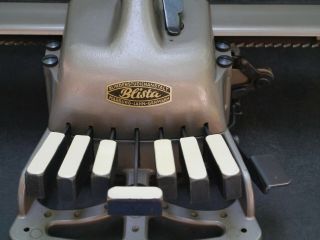 rare early model wintage Blista Braille typewriter with wooden keys and cylinder 12