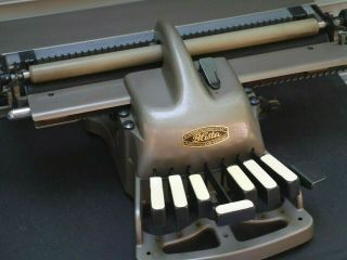 rare early model wintage Blista Braille typewriter with wooden keys and cylinder 5
